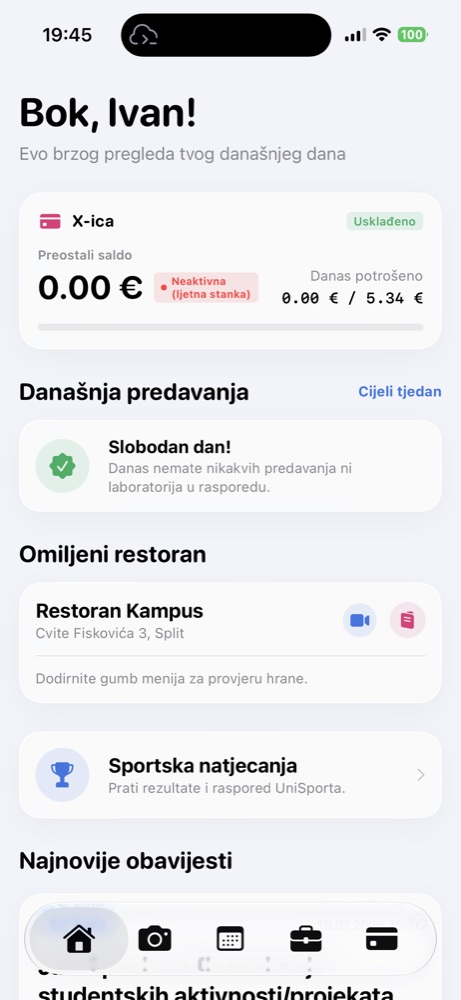 UNIfesb personalized home dashboard