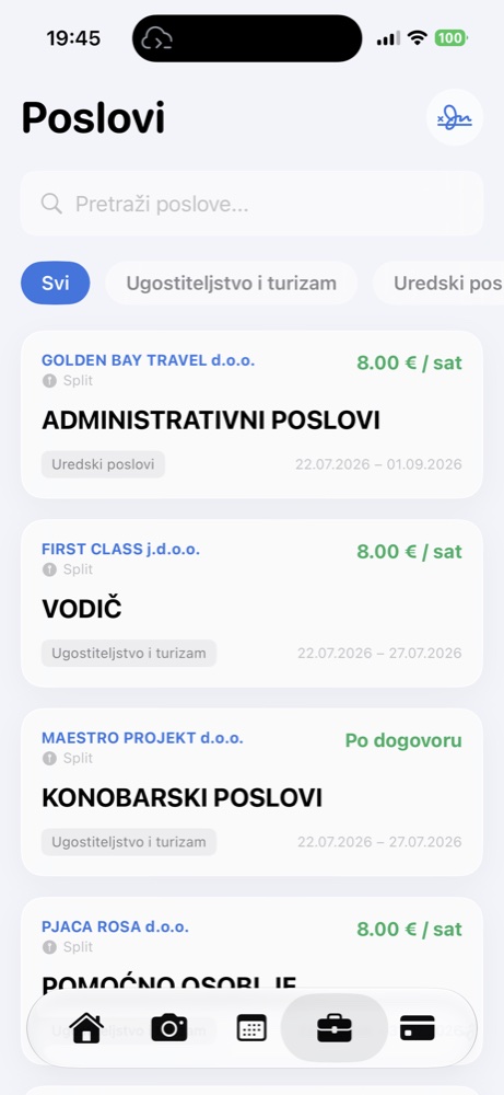 UNIfesb student job board with hourly pay and categories